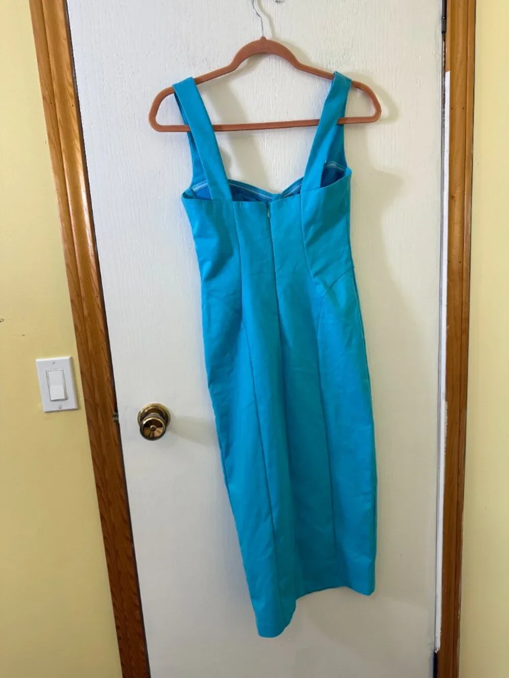 Hello Molly Turquoise Bustier Midi Dress Size 4 - Picture 3 of 4